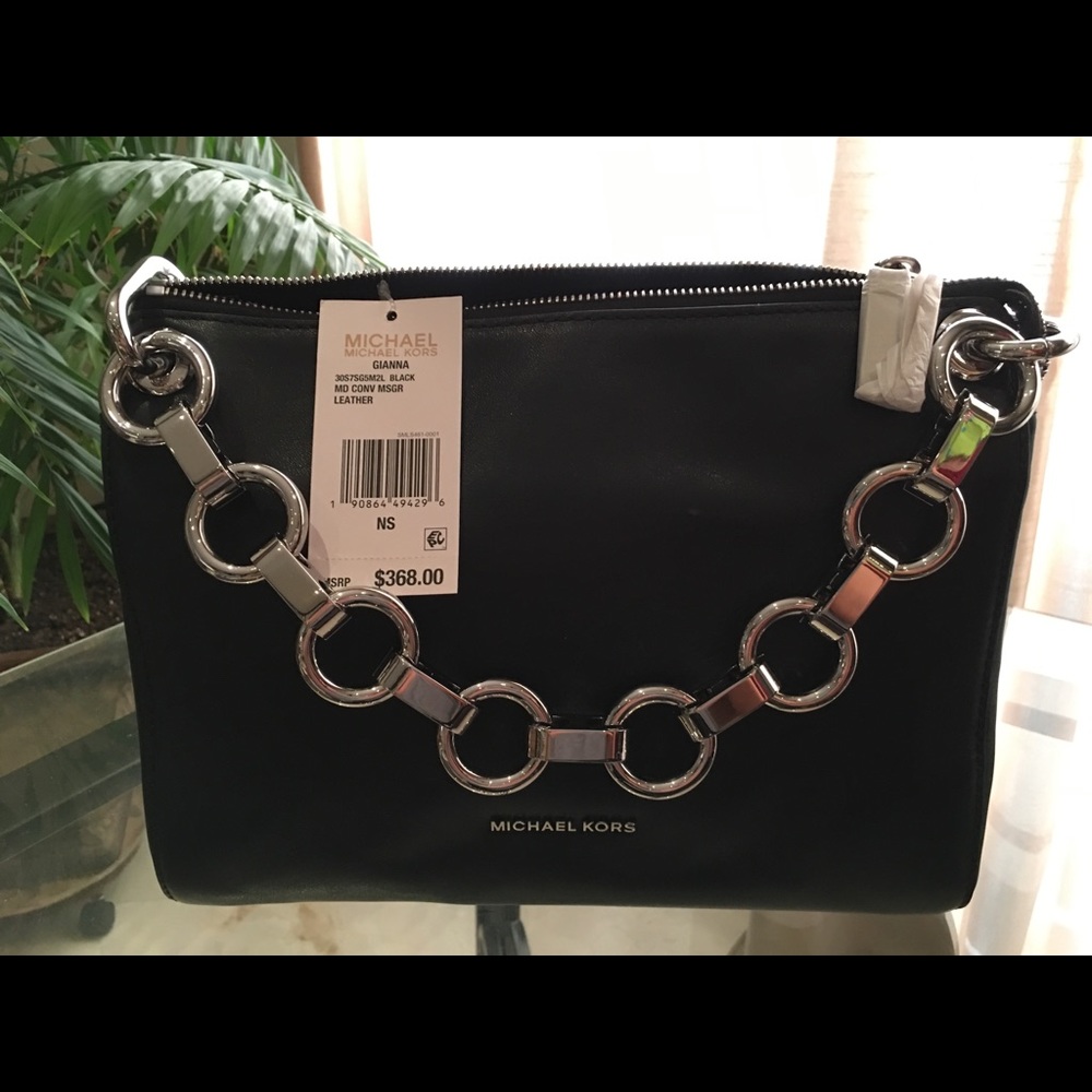 Michael Kors Gianna Convertible Medium Leather Messenger
